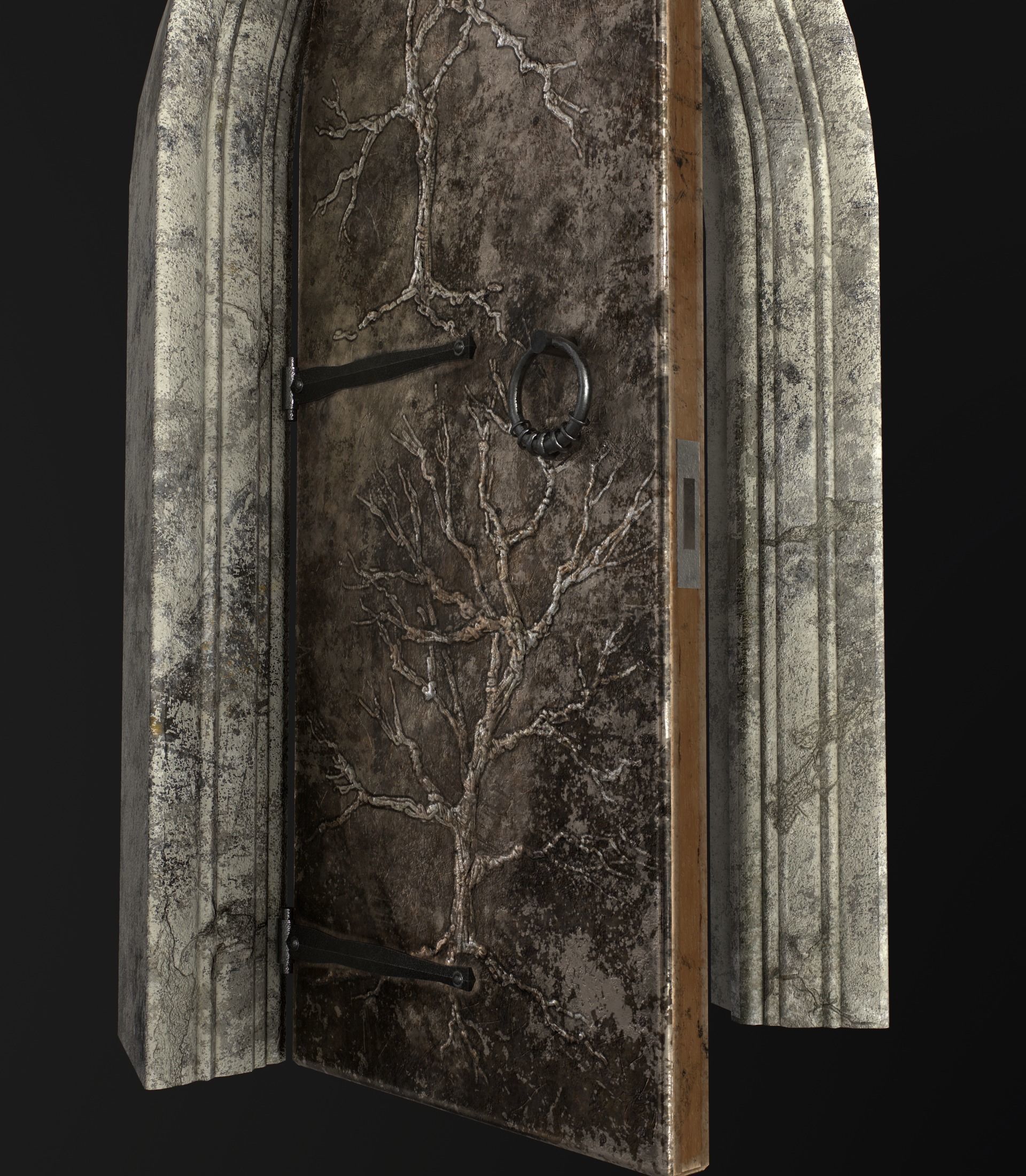 Medieval Door Low-poly 3D model_18