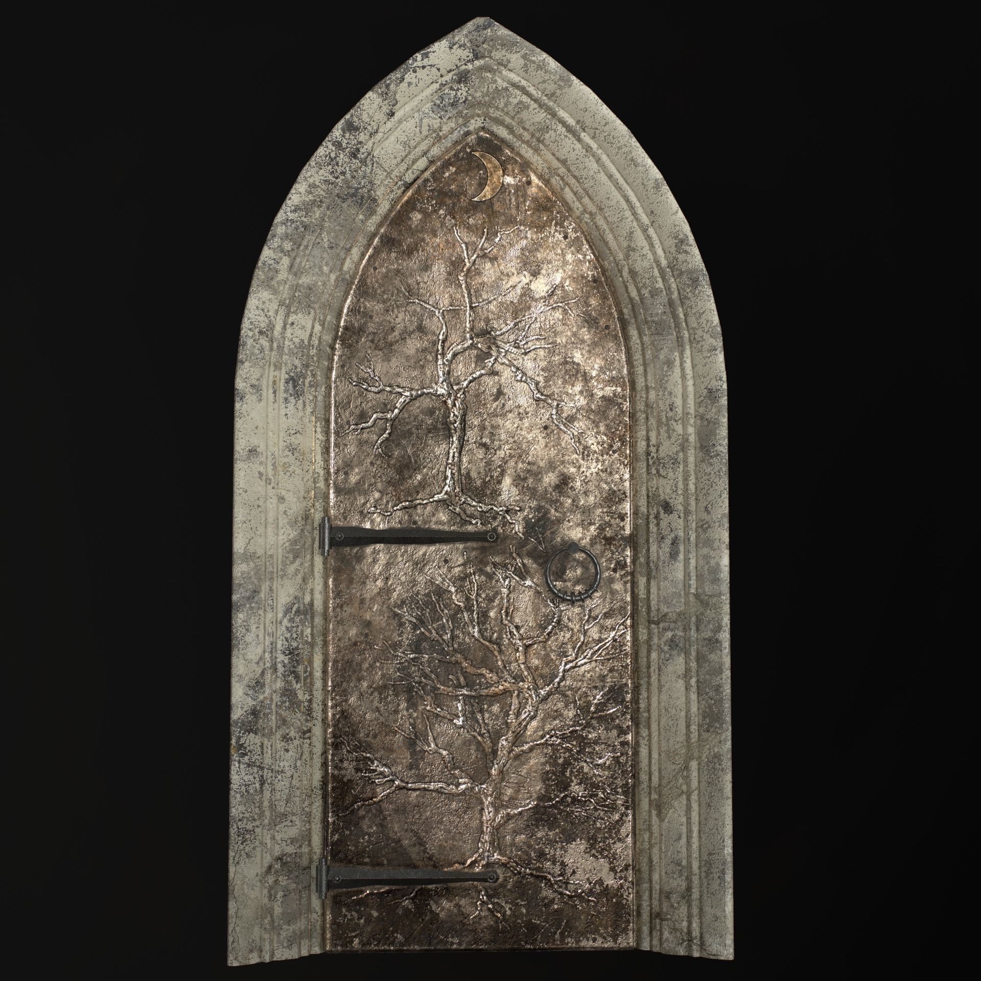 Medieval Door Low-poly 3D model_36