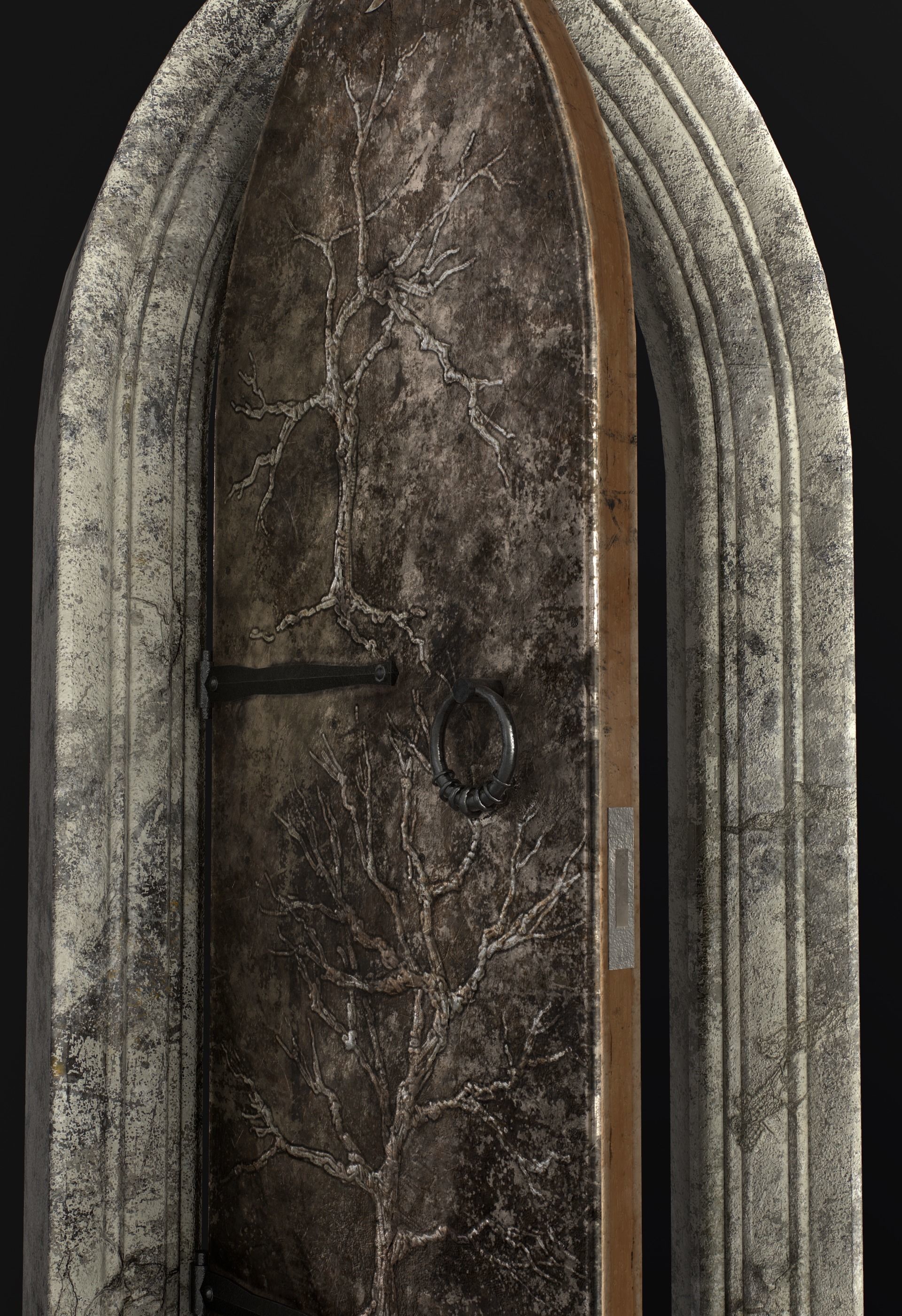 Medieval Door Low-poly 3D model_21