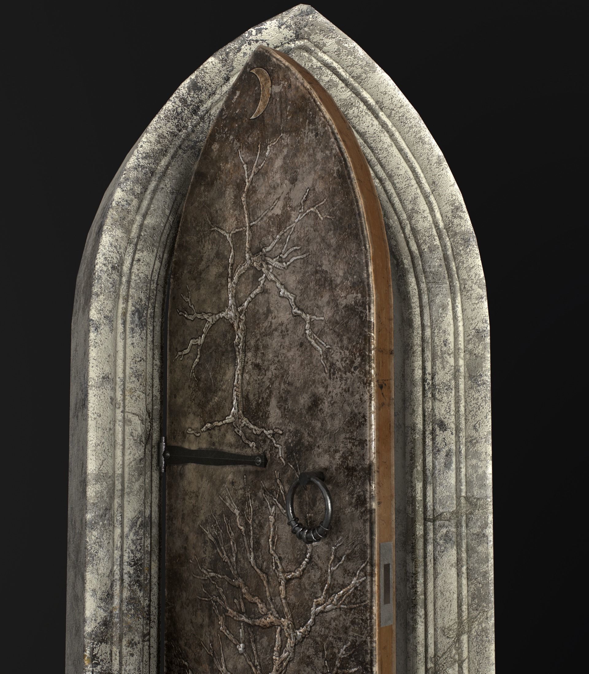 Medieval Door Low-poly 3D model_20