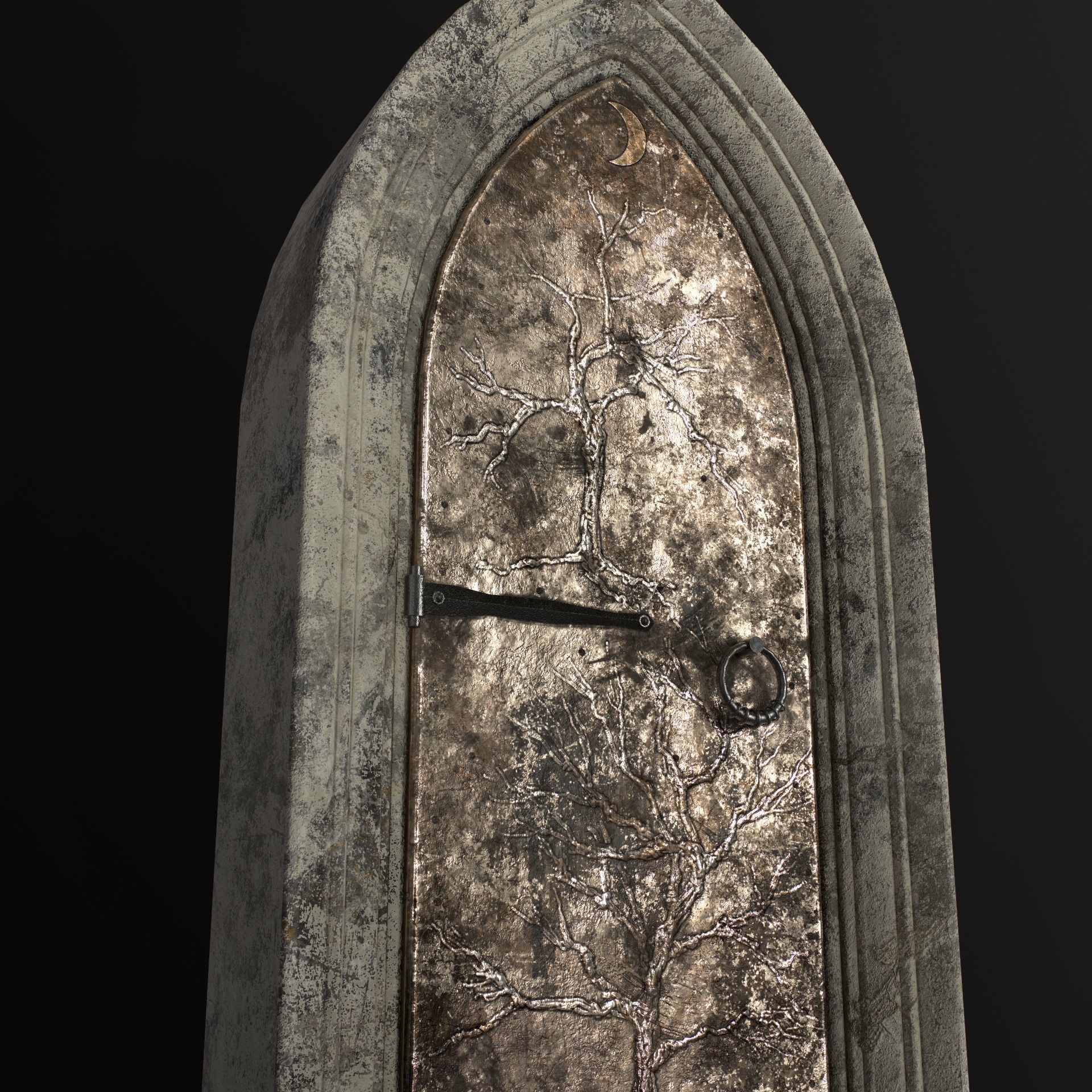 Medieval Door Low-poly 3D model_39