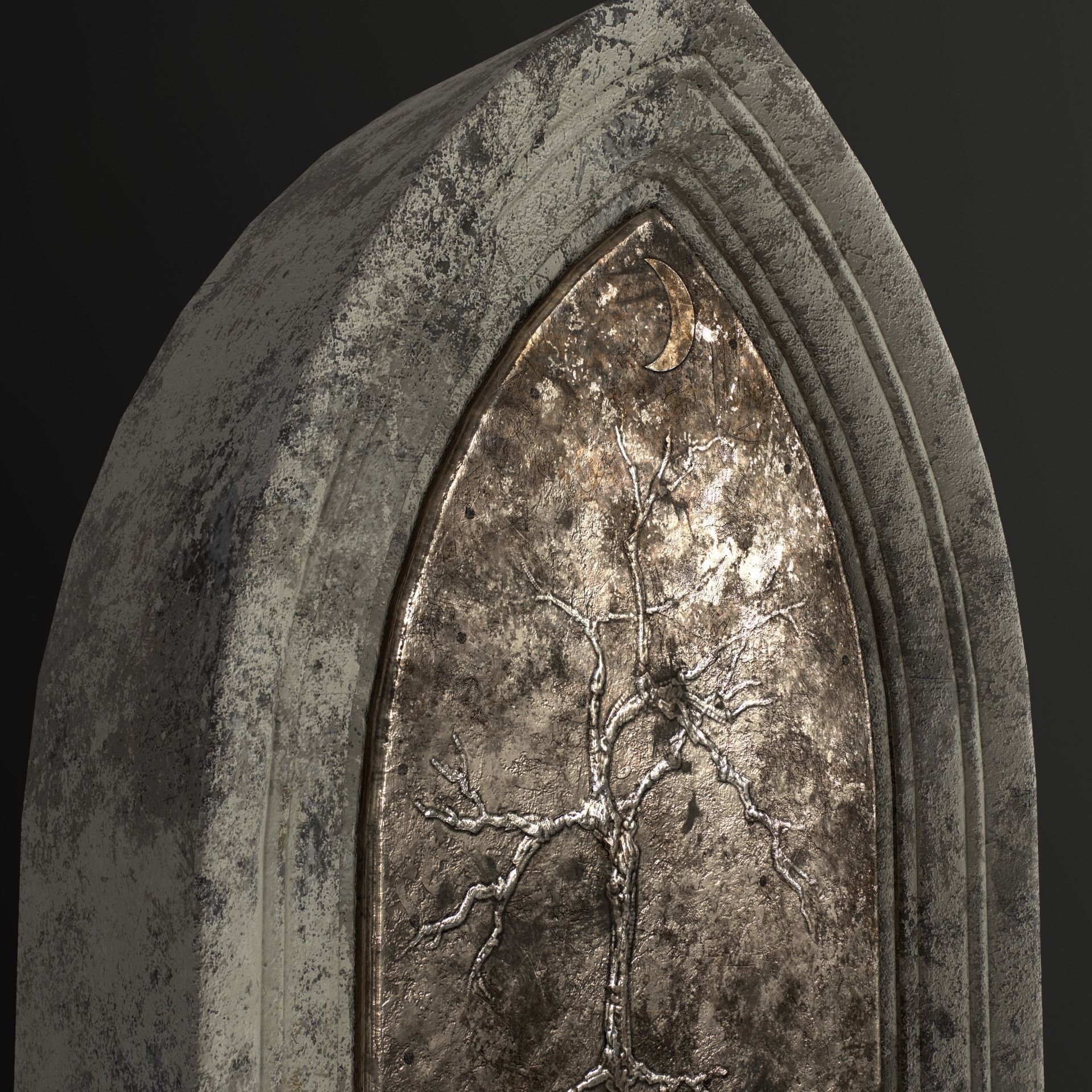 Medieval Door Low-poly 3D model_49