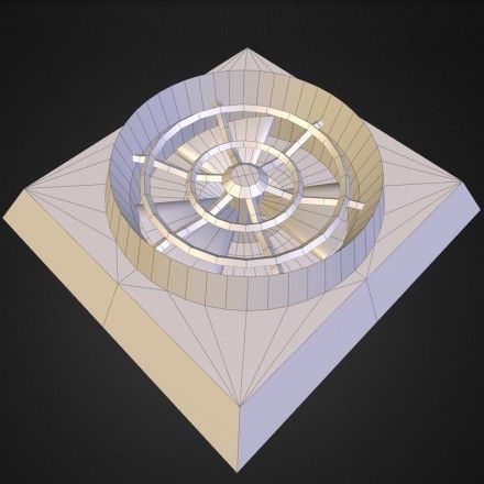 Animated Industrial Fan Low Poly Free low-poly 3D model_10