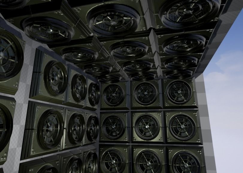 Animated Industrial Fan Low Poly Free low-poly 3D model_21