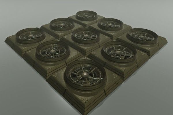 Animated Industrial Fan Low Poly Free low-poly 3D model_17