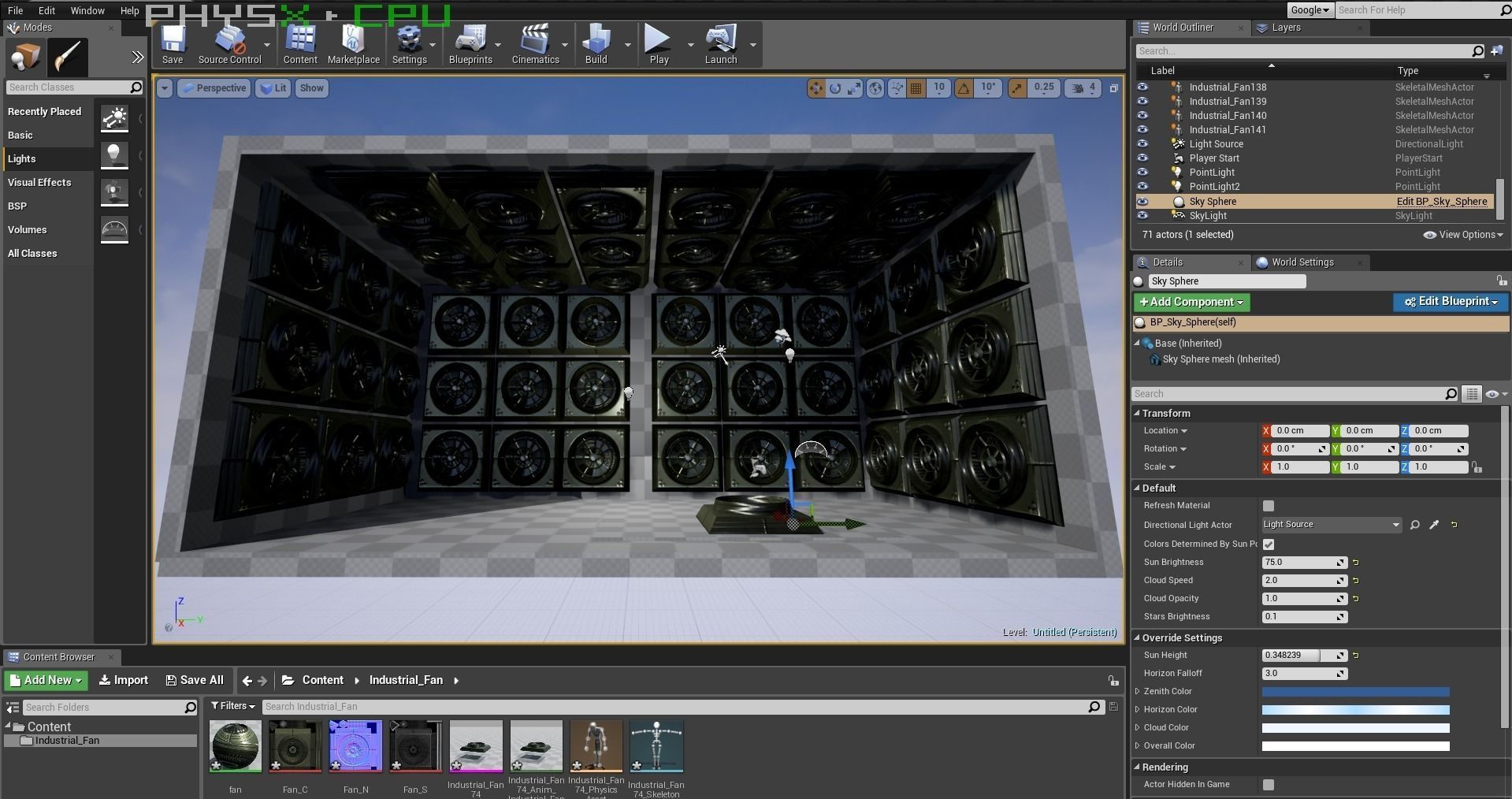 Animated Industrial Fan Low Poly Free low-poly 3D model_5