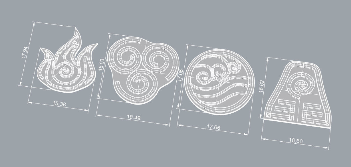 Avatar The Last Airbender Charms 3D print model_2