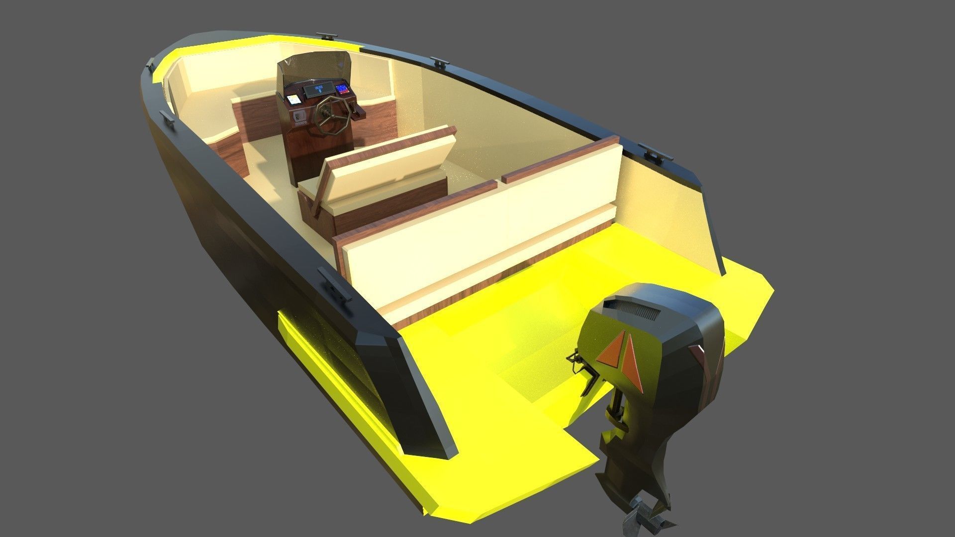 Speedboat Indomita II 3D model_5