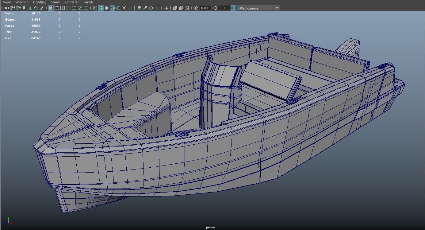 Speedboat Indomita II 3D model_14