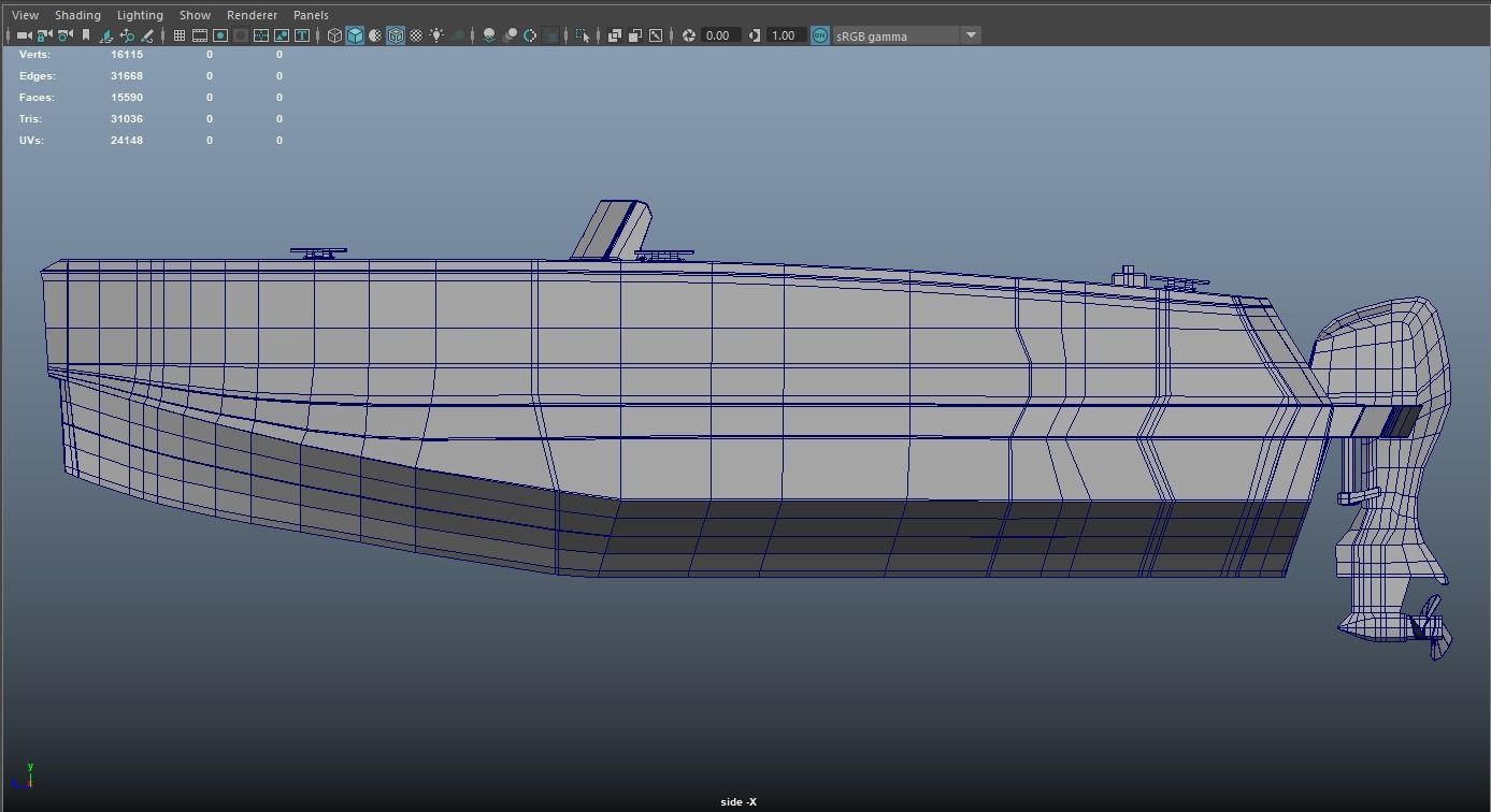 Speedboat Indomita II 3D model_16