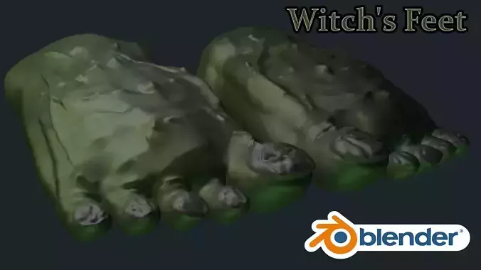feet of witch 3D model