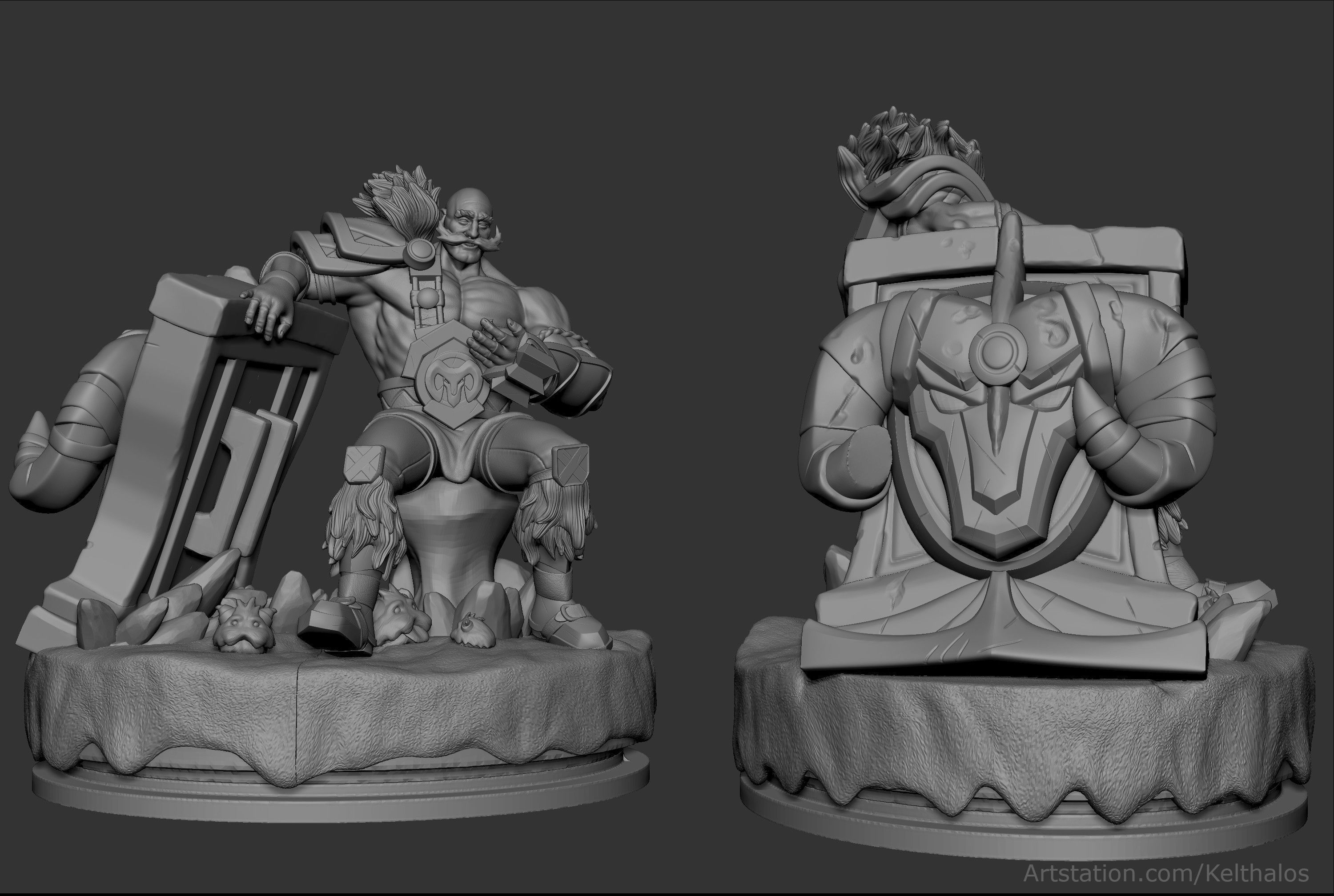 Braum League of Legends 300mm  3D print model_4