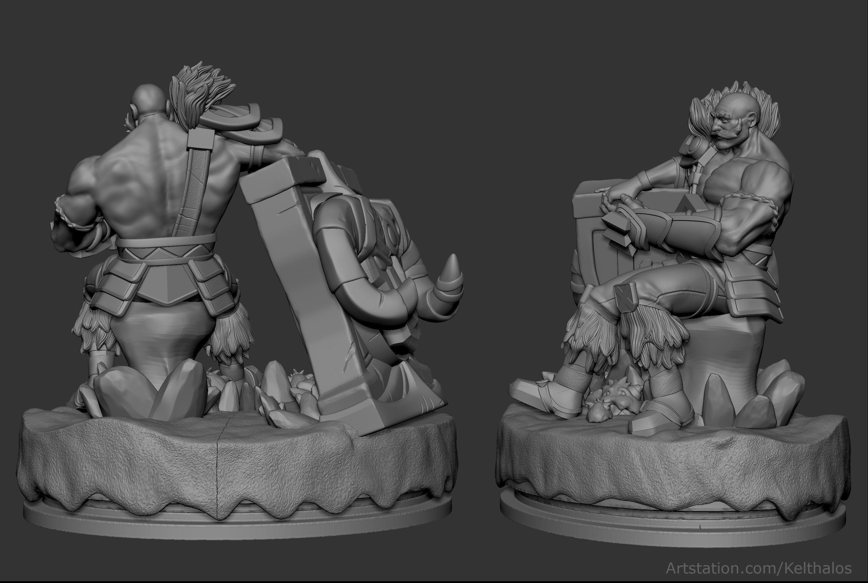 Braum League of Legends 300mm  3D print model_5
