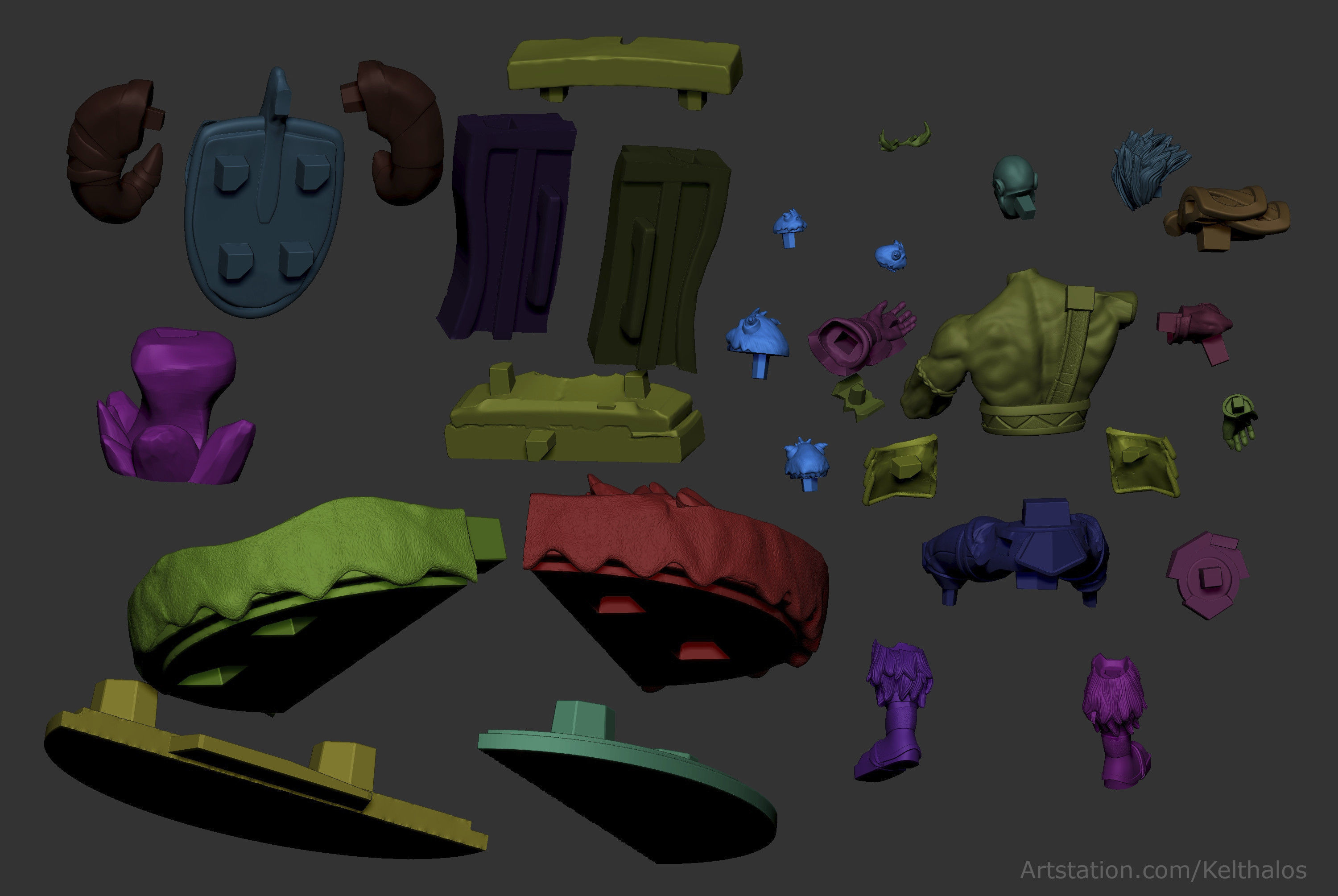 Braum League of Legends 300mm  3D print model_9