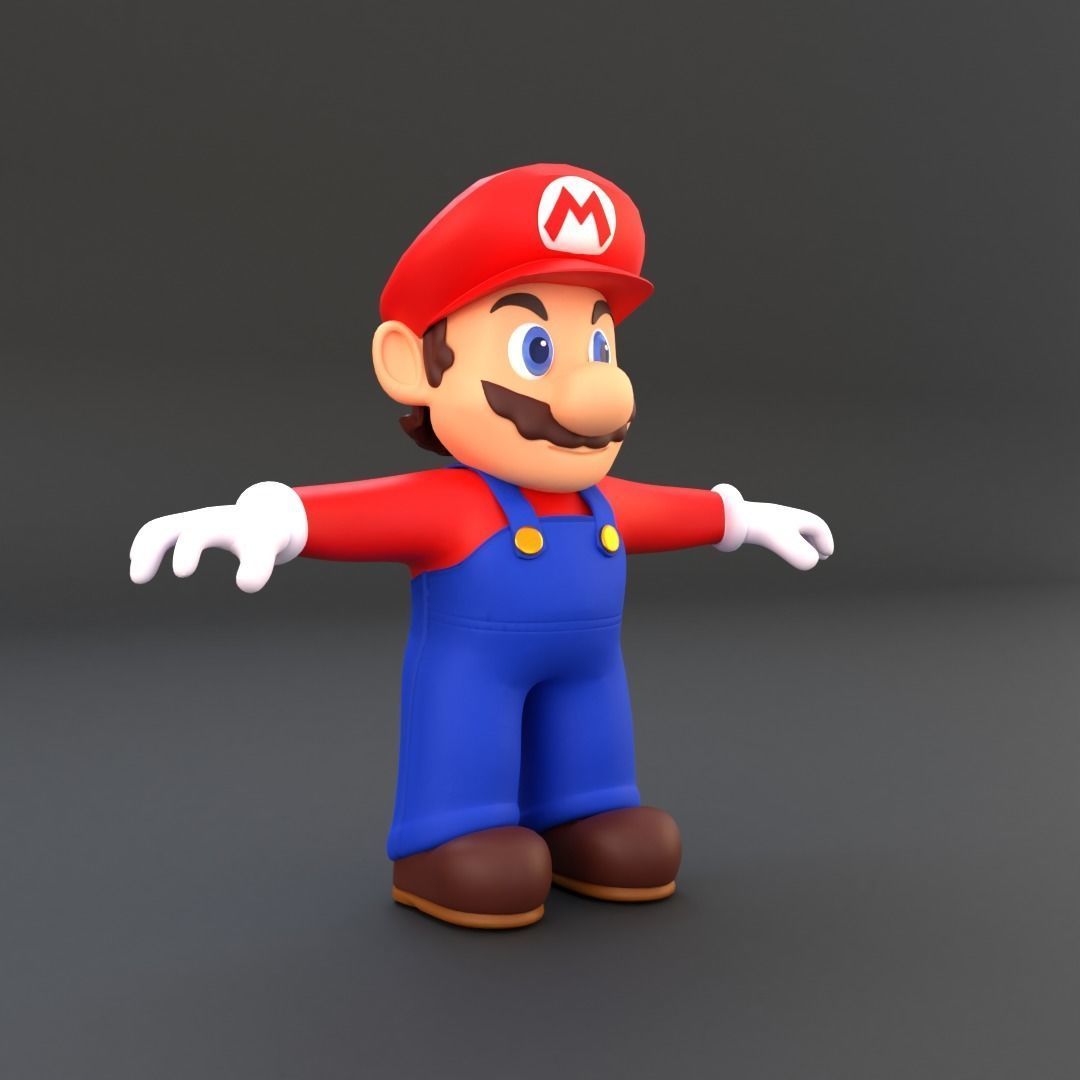 Super Mario Low-poly 3D model_2