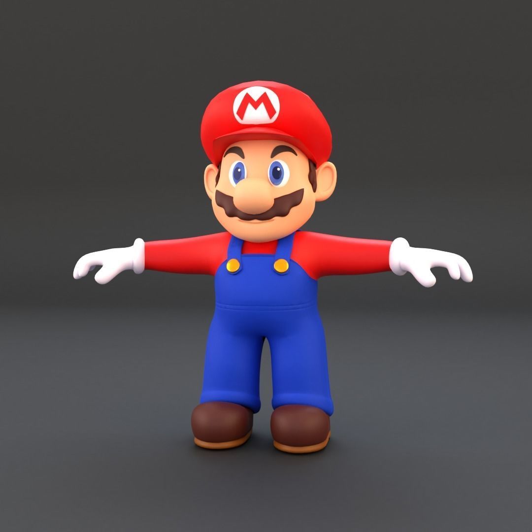 Super Mario Low-poly 3D model_4