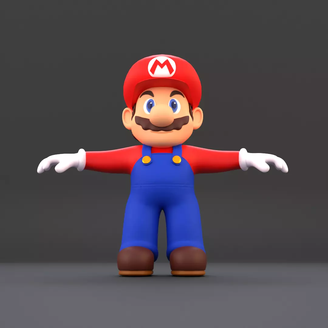Super Mario Low-poly 3D model_0
