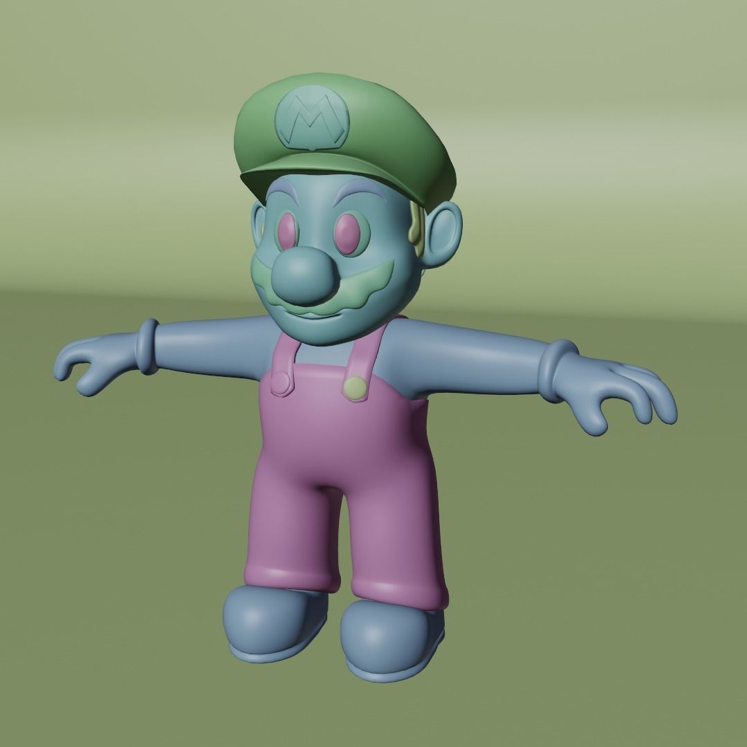 Super Mario Low-poly 3D model_9