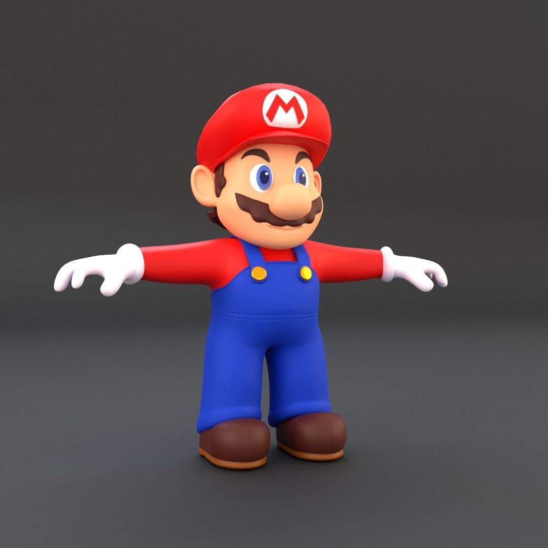Super Mario Low-poly 3D model_3