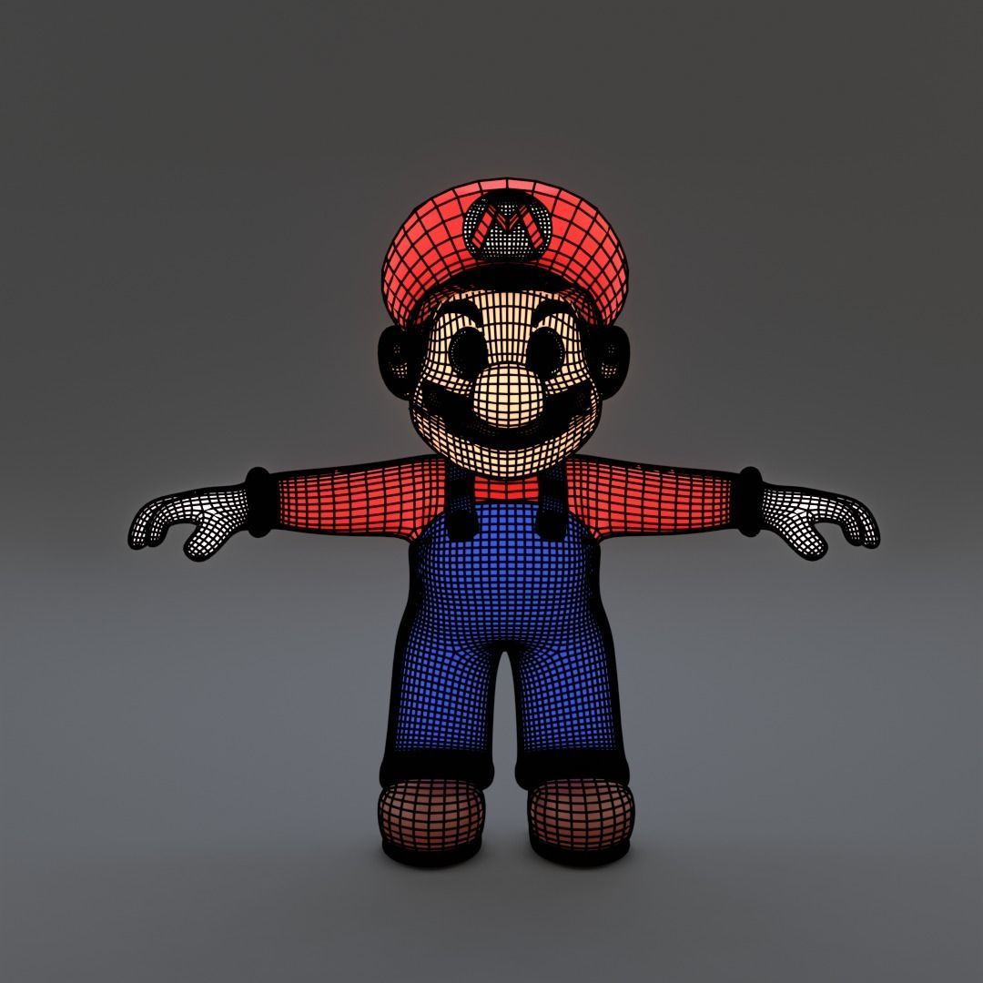 Super Mario Low-poly 3D model_6