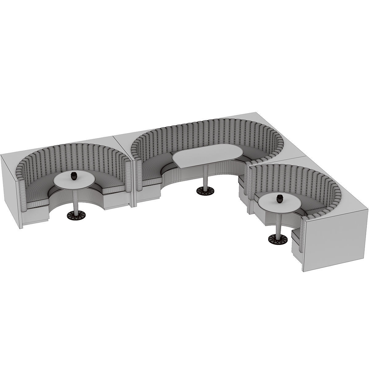 Restaurant Bar Set 01 Part1 Sofa with Corner sofa with 2 colors  3D model_4