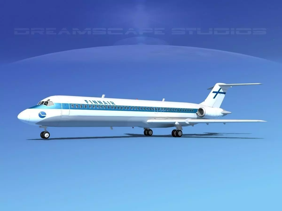 Douglas DC-9-40 Finnair 3D model