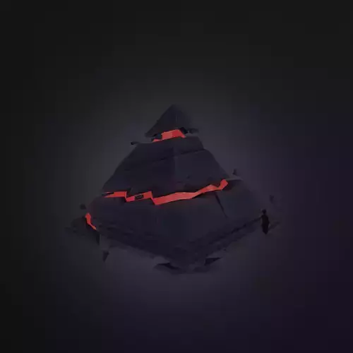 space fantasy low poly piramide HighPoly included Low-poly 3D model