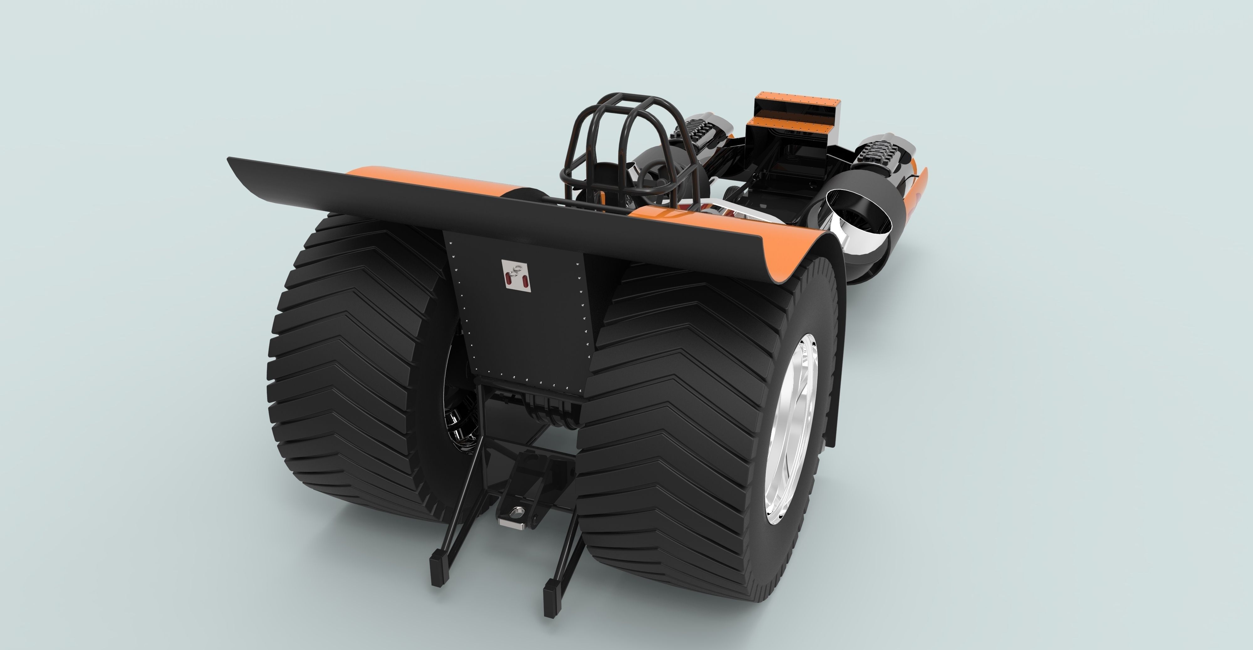 Jet pulling tractor 3D model_9
