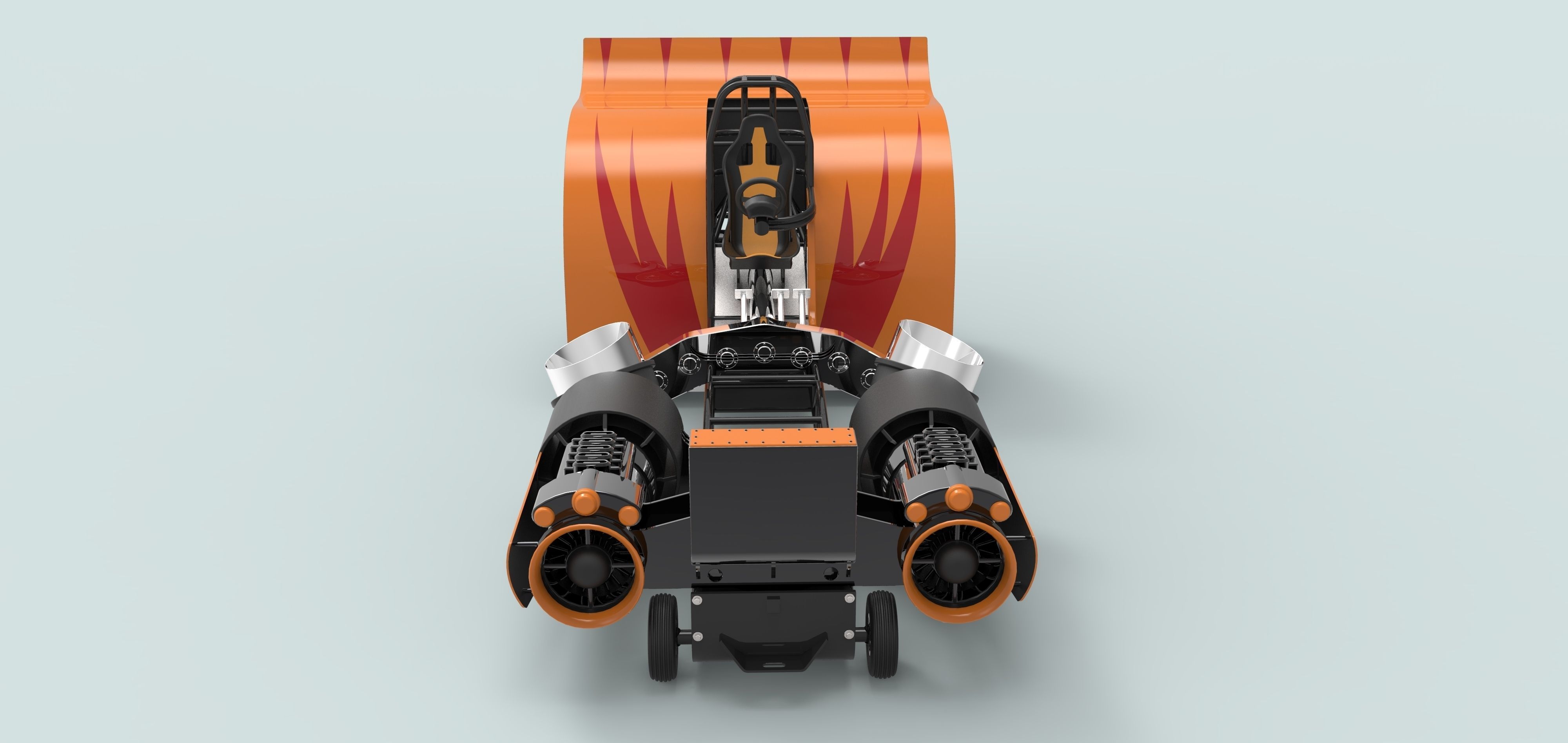 Jet pulling tractor 3D model_10