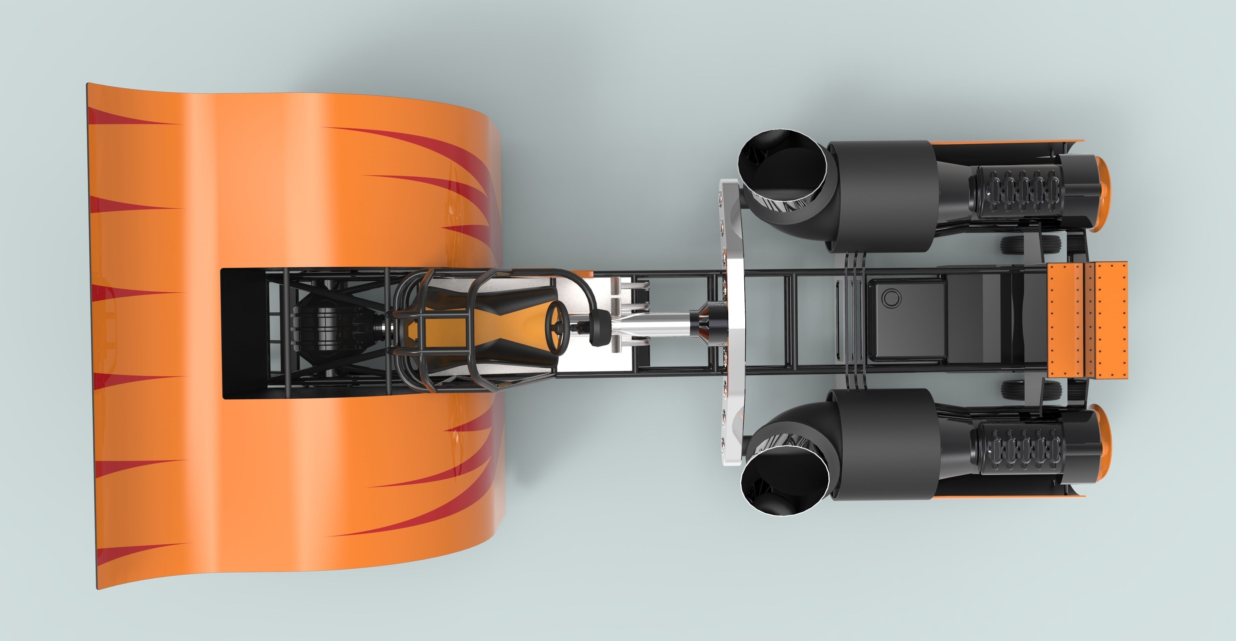 Jet pulling tractor 3D model_6