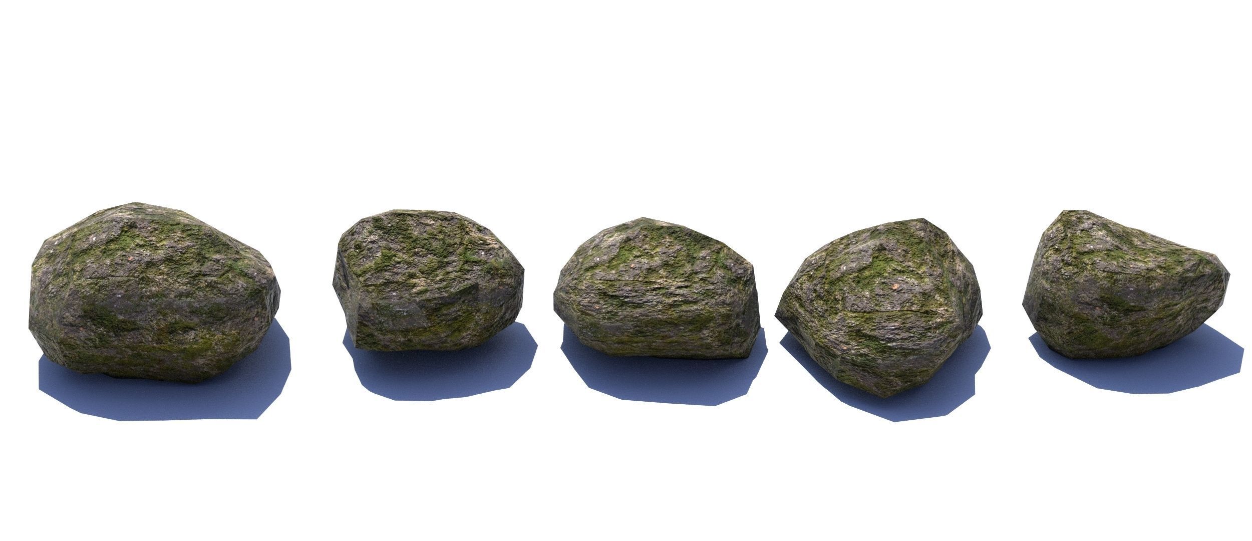 Lowpoly Rocks Pack Low-poly 3D model_5