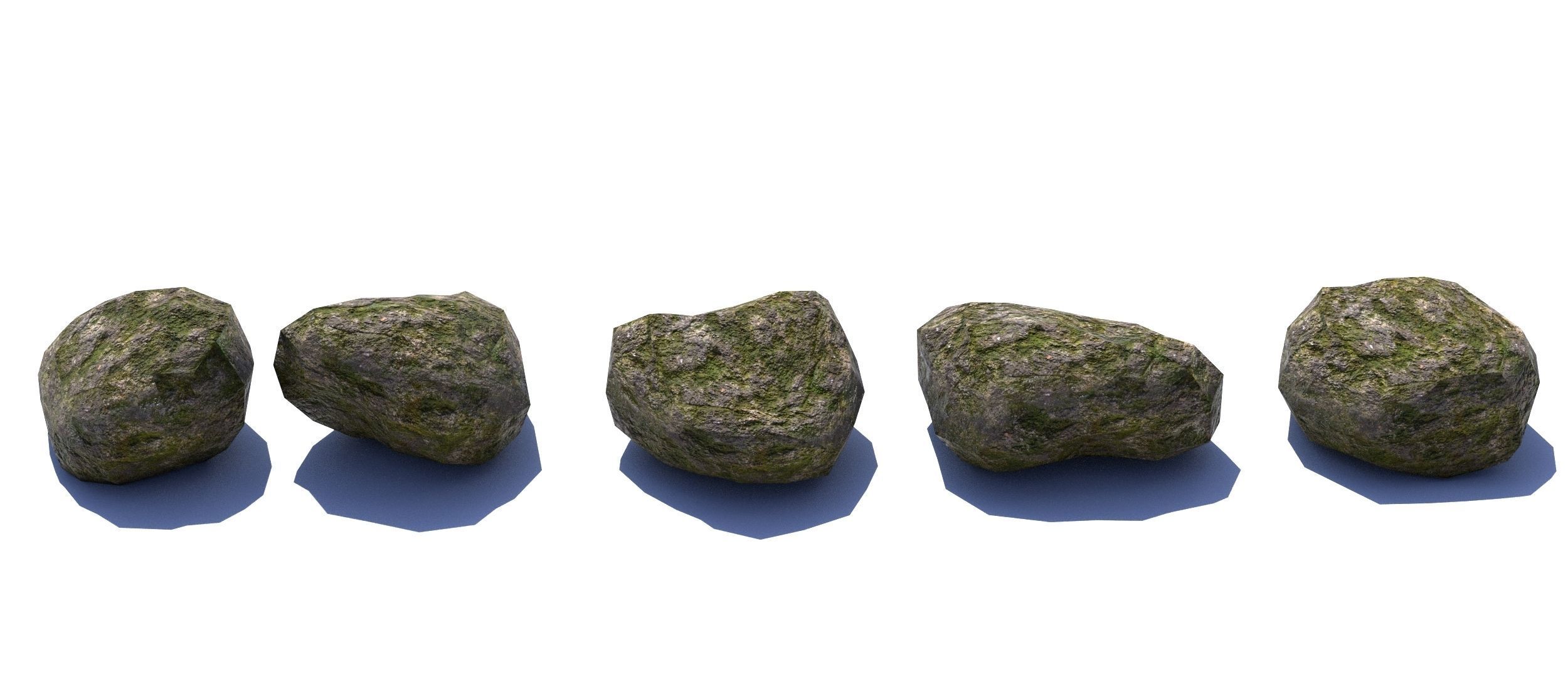 Lowpoly Rocks Pack Low-poly 3D model_4
