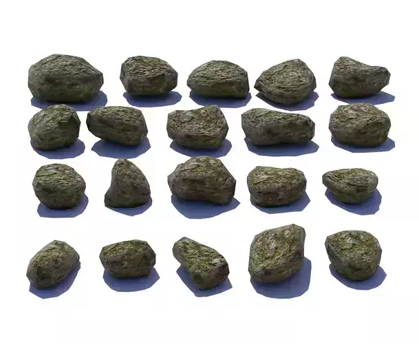 Lowpoly Rocks Pack Low-poly 3D model