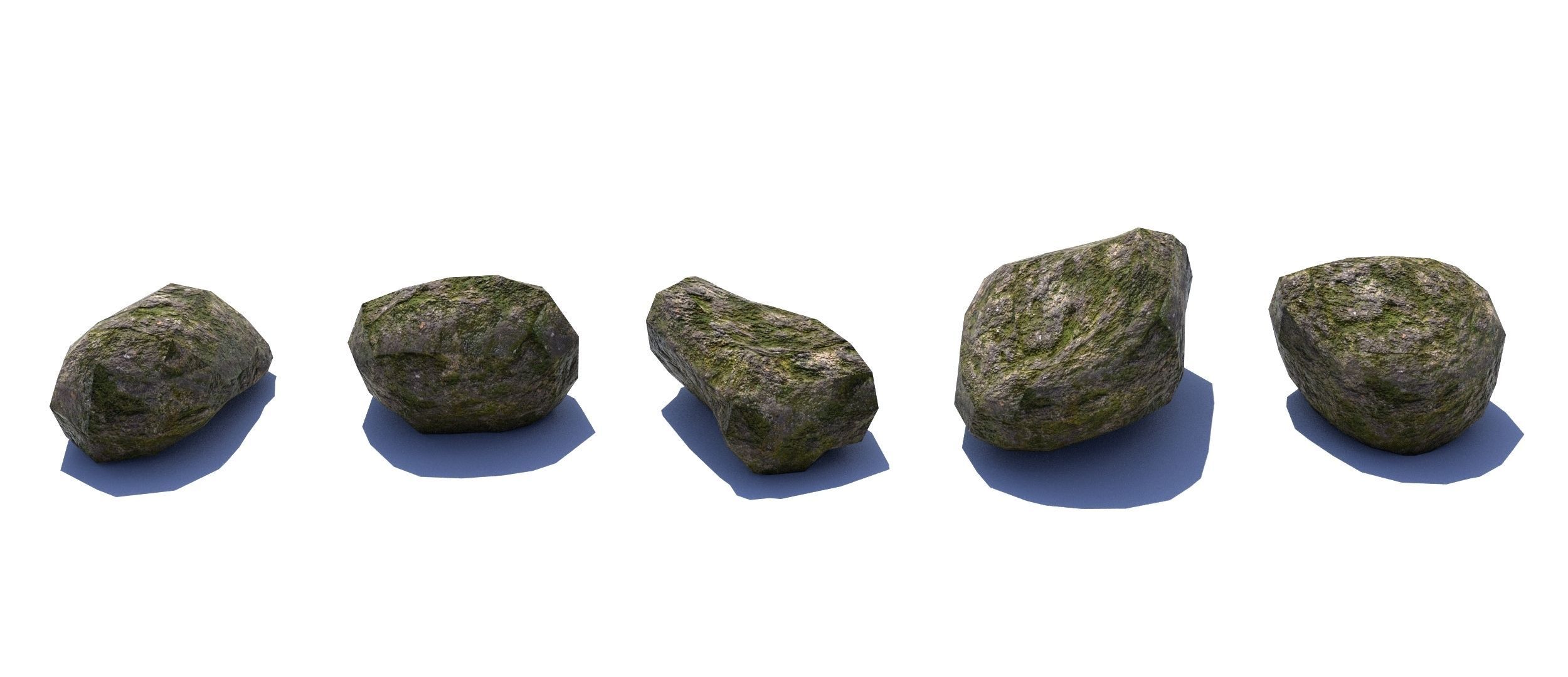 Lowpoly Rocks Pack Low-poly 3D model_2