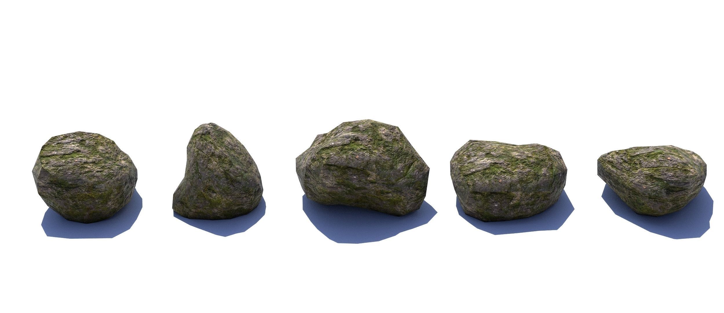 Lowpoly Rocks Pack Low-poly 3D model_3