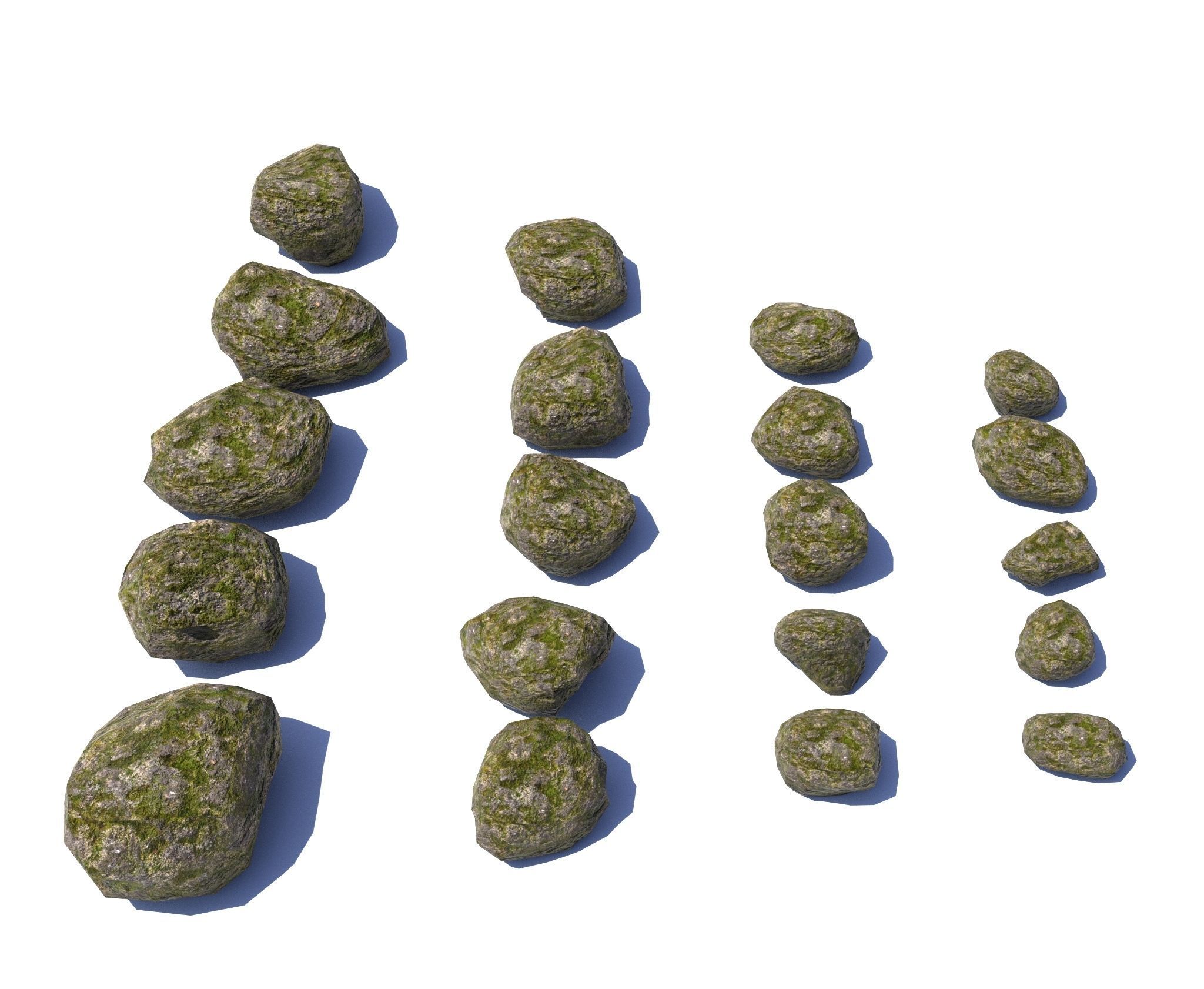 Lowpoly Rocks Pack Low-poly 3D model_1