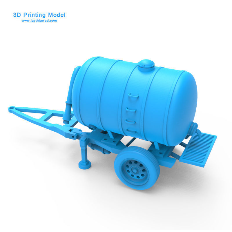 Trailer water tank on 3D print model_3