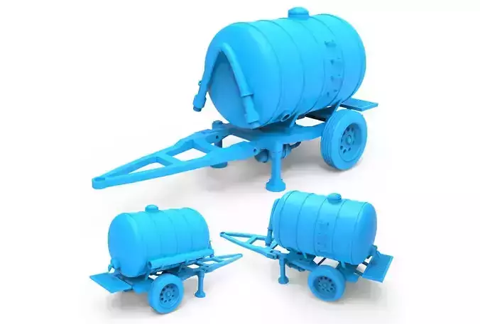 Trailer water tank on 3D print model