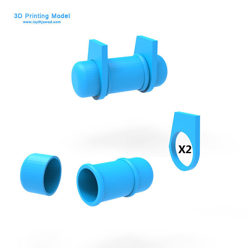 Trailer water tank on 3D print model_11
