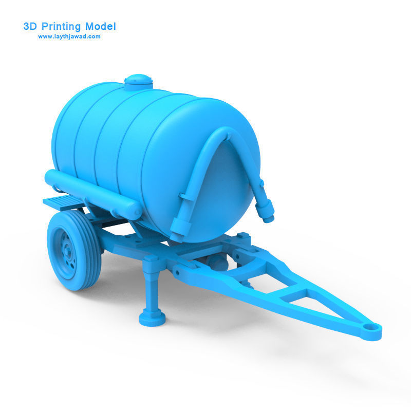Trailer water tank on 3D print model_4
