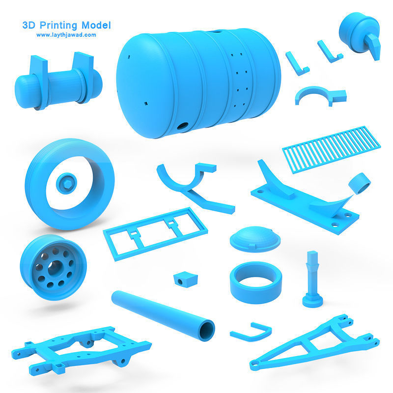 Trailer water tank on 3D print model_15