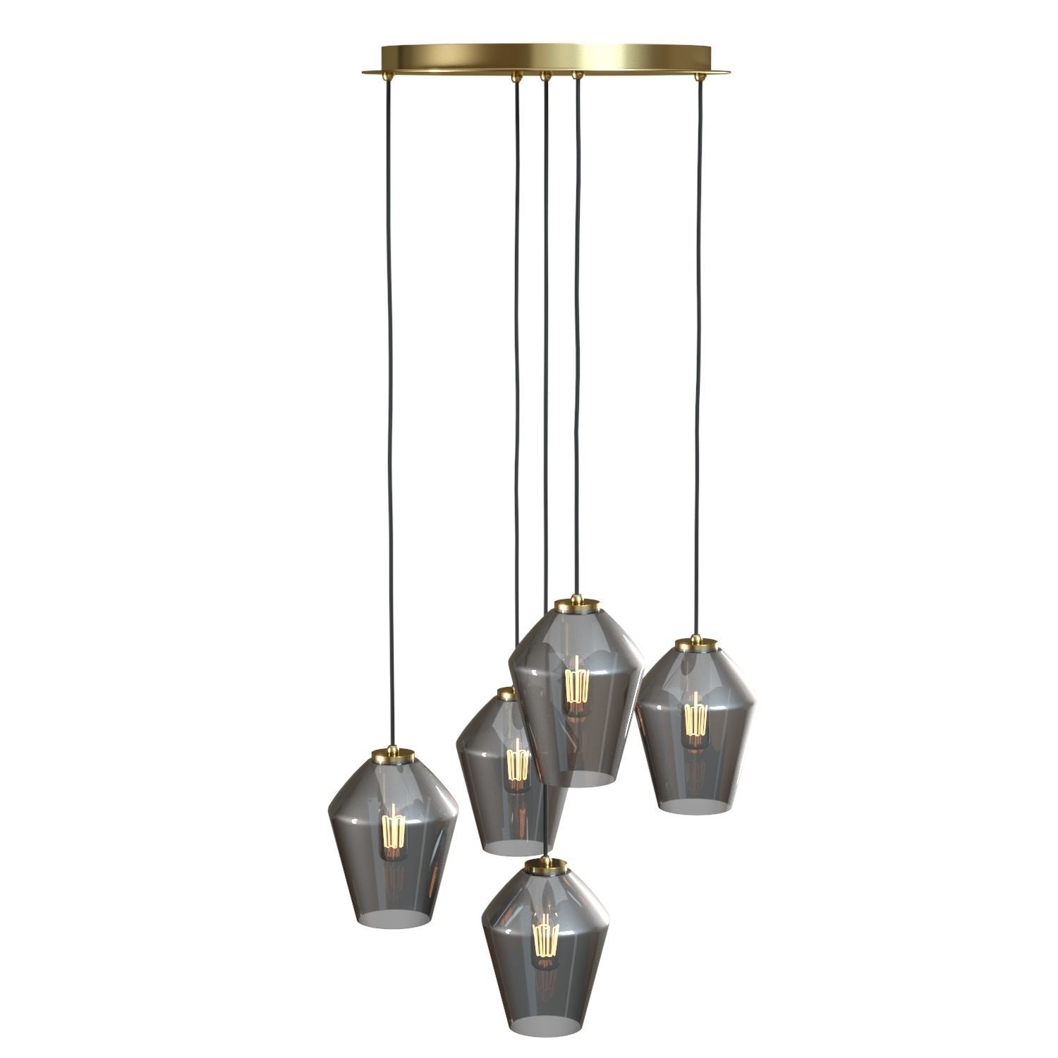 Crate and Barrel Arren Round Angled Pendant 3D model_2