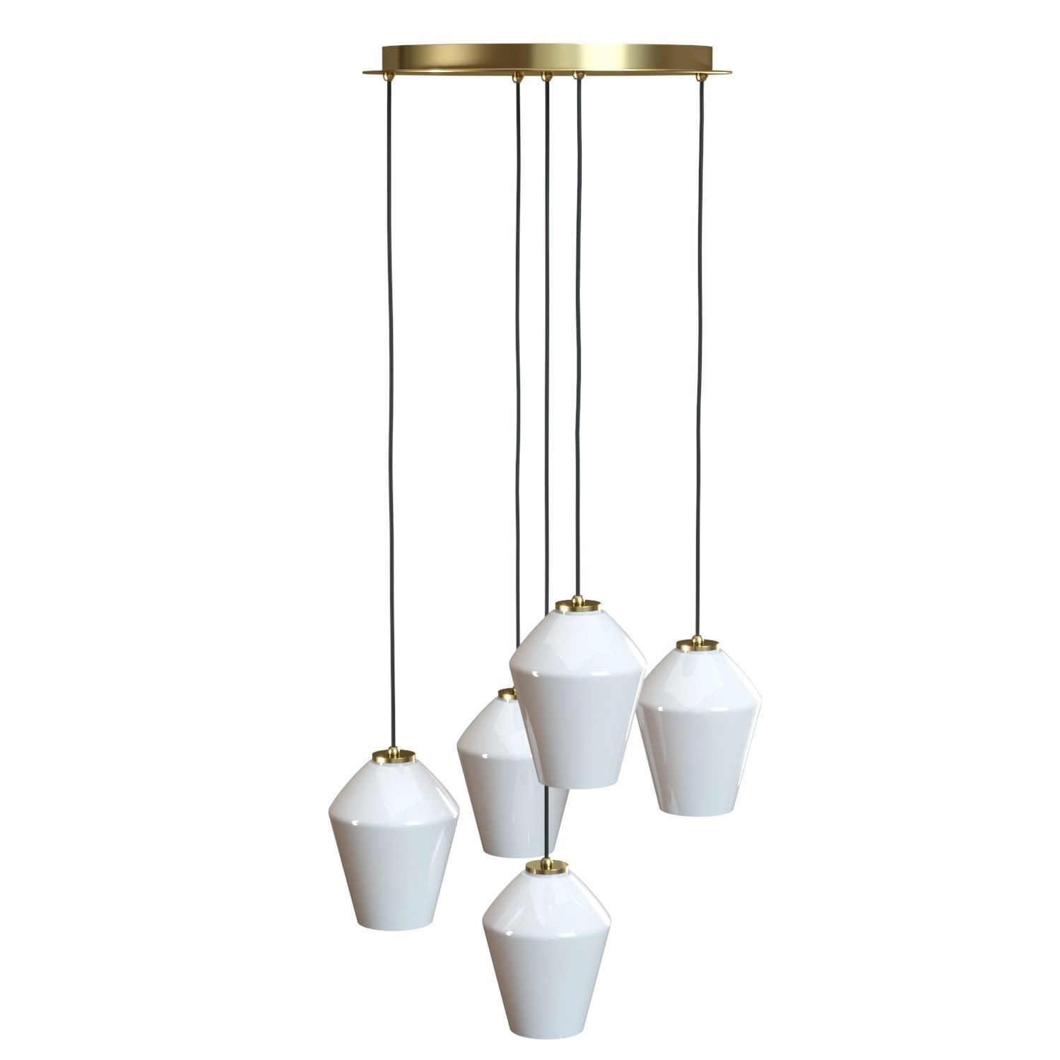 Crate and Barrel Arren Round Angled Pendant 3D model_3