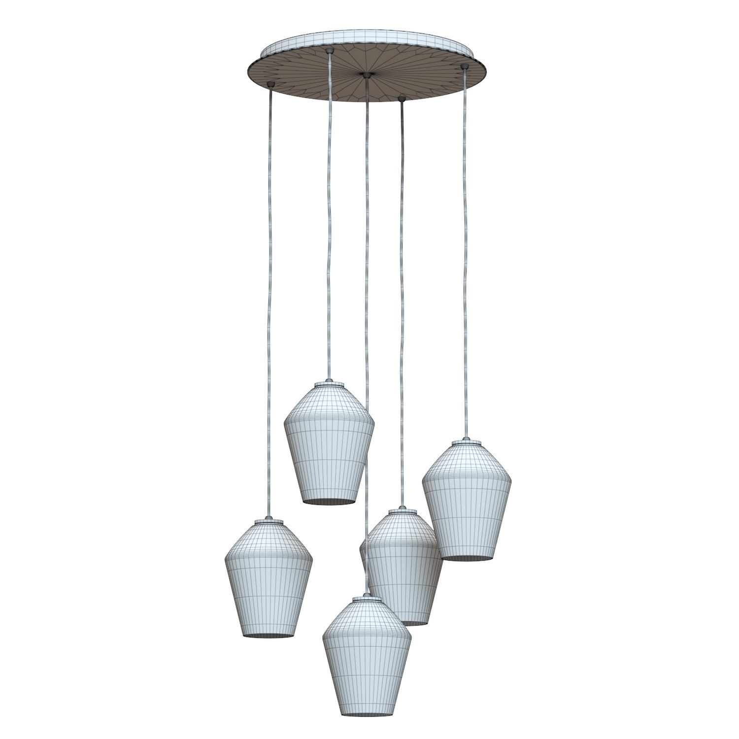 Crate and Barrel Arren Round Angled Pendant 3D model_1
