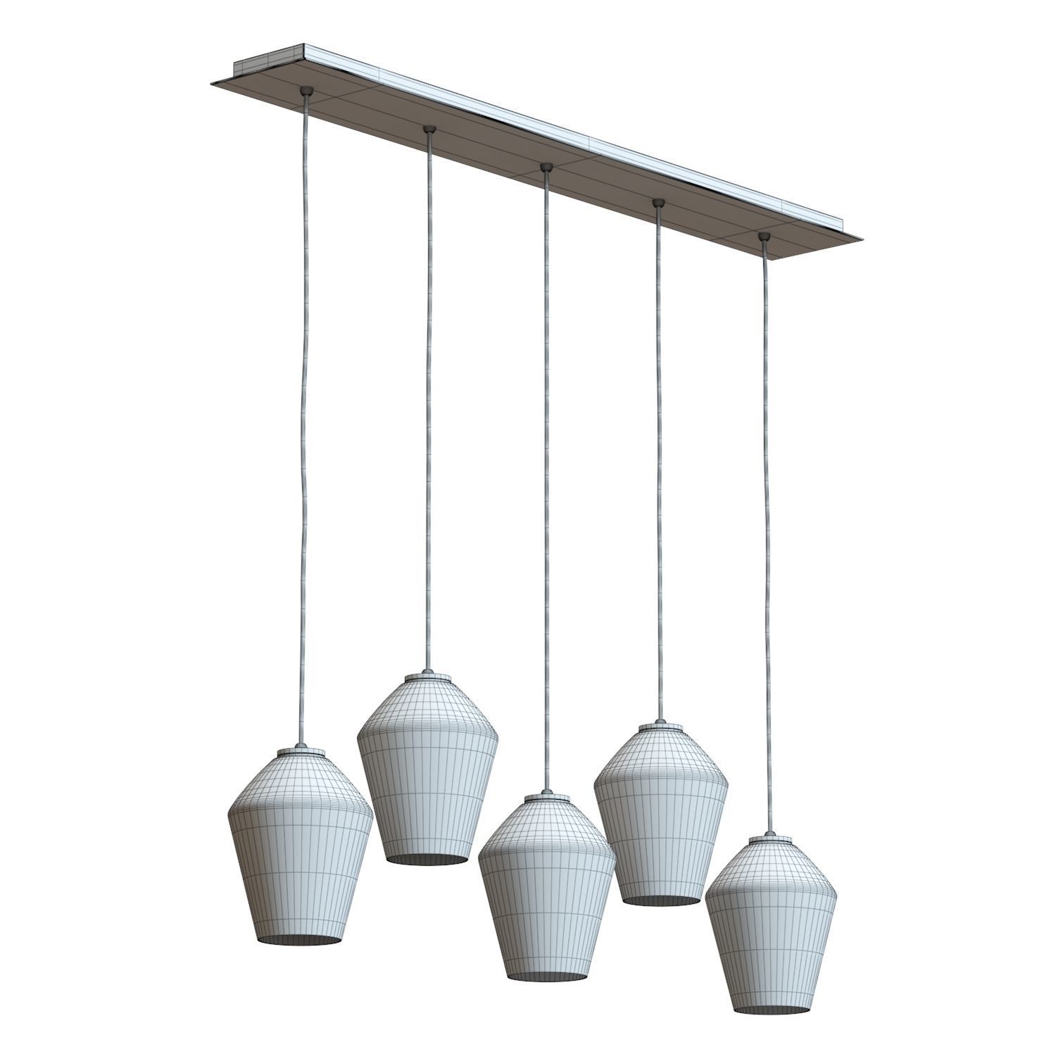 Crate and Barrel - Arren Linear Angled Pendant 3D model_1