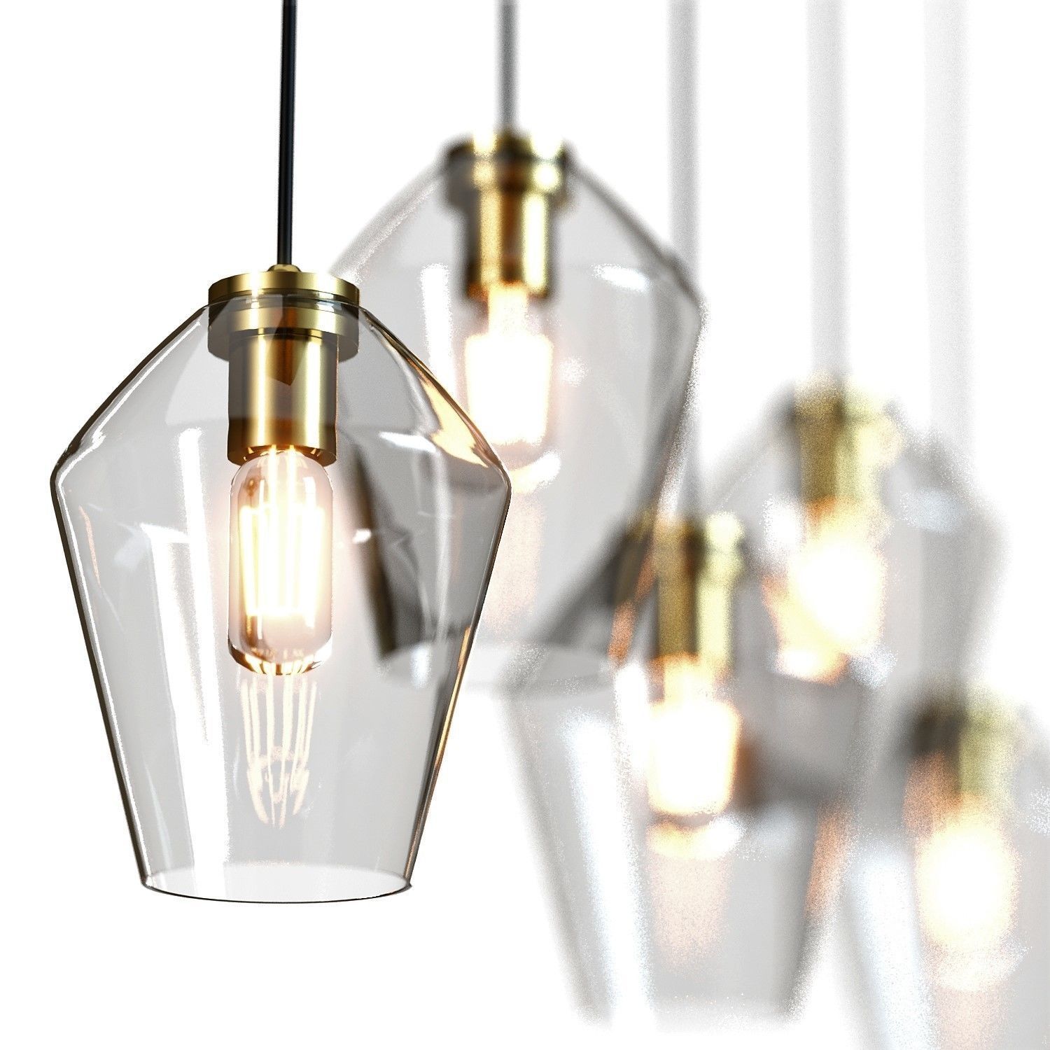 Crate and Barrel - Arren Linear Angled Pendant 3D model_5