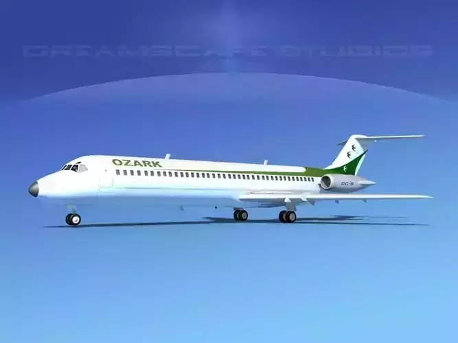 Douglas DC-9-40 Ozark 3D model