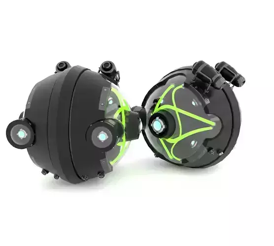 3D sci-fi robotic drone