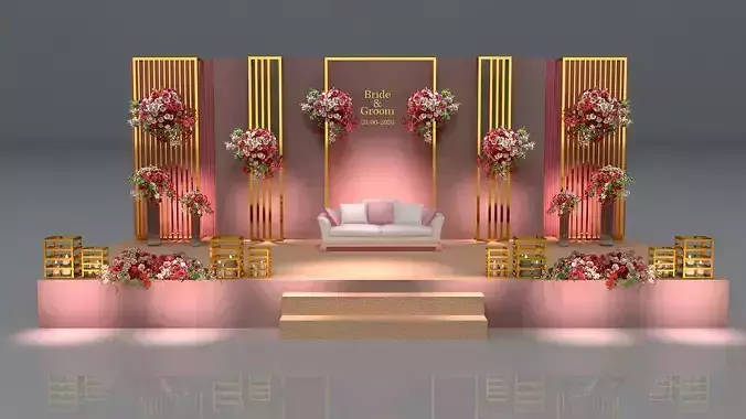 3d wedding stage 3D model