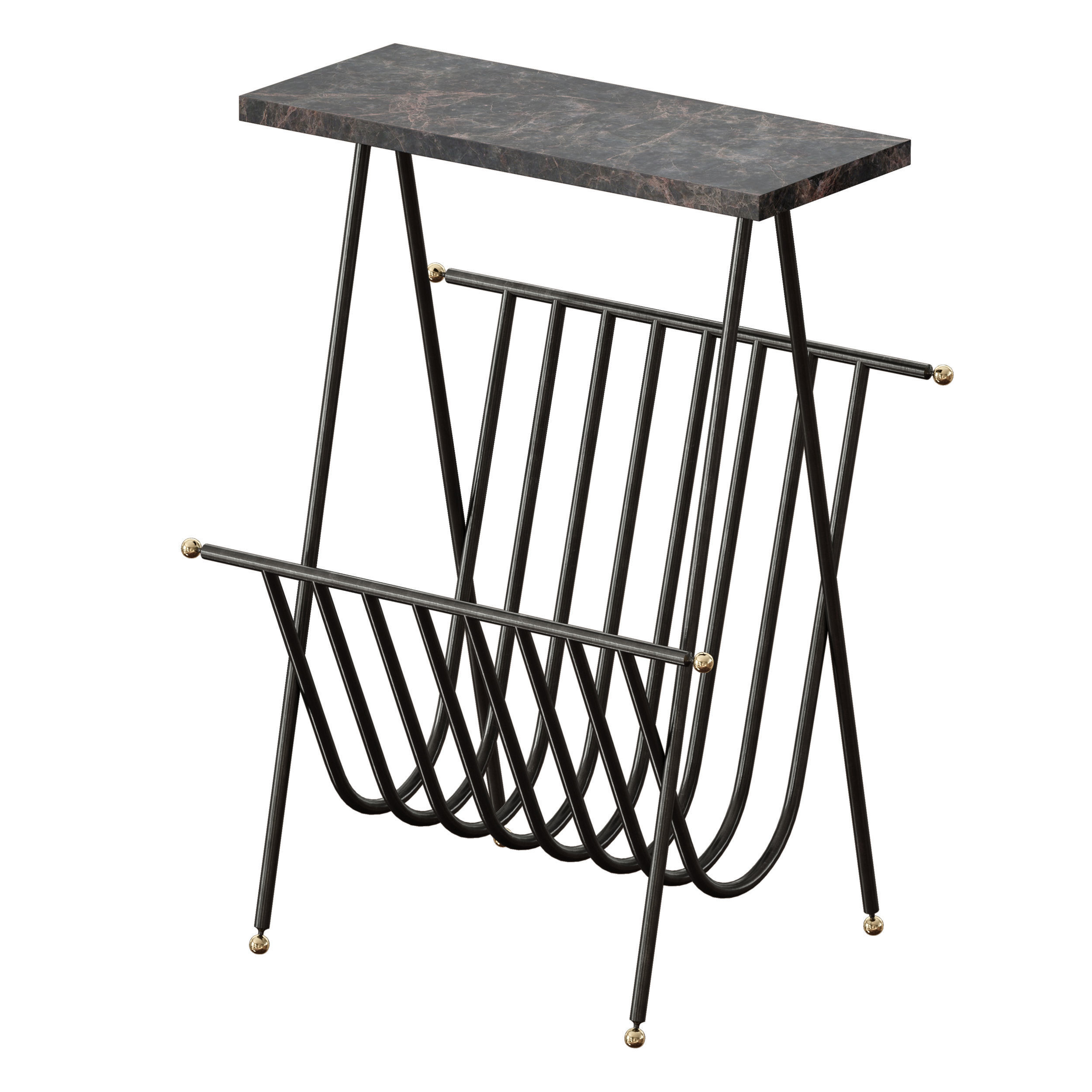 Bromley Magazine End Table Crate and Barrel 3D model_3